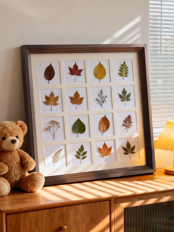 Leaf Specimen Frame DIY Creative Collection of Fallen Leaves Autumn Decoration Empty Frame Grid 24 30 Grid Picture Frame
