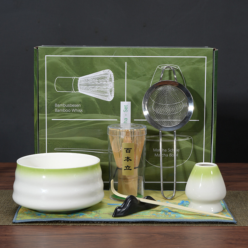 Matcha tazón té taza Matcha cepillo cien Benli taza de té Té juego de té Dinastía Song juego de té Matcha herramienta traje caja de regalo japonés