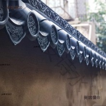 室内麦中式仿屋檐仿古瓦塑料瓦门头太保瓦仿古一体假瓦琉璃麦太保