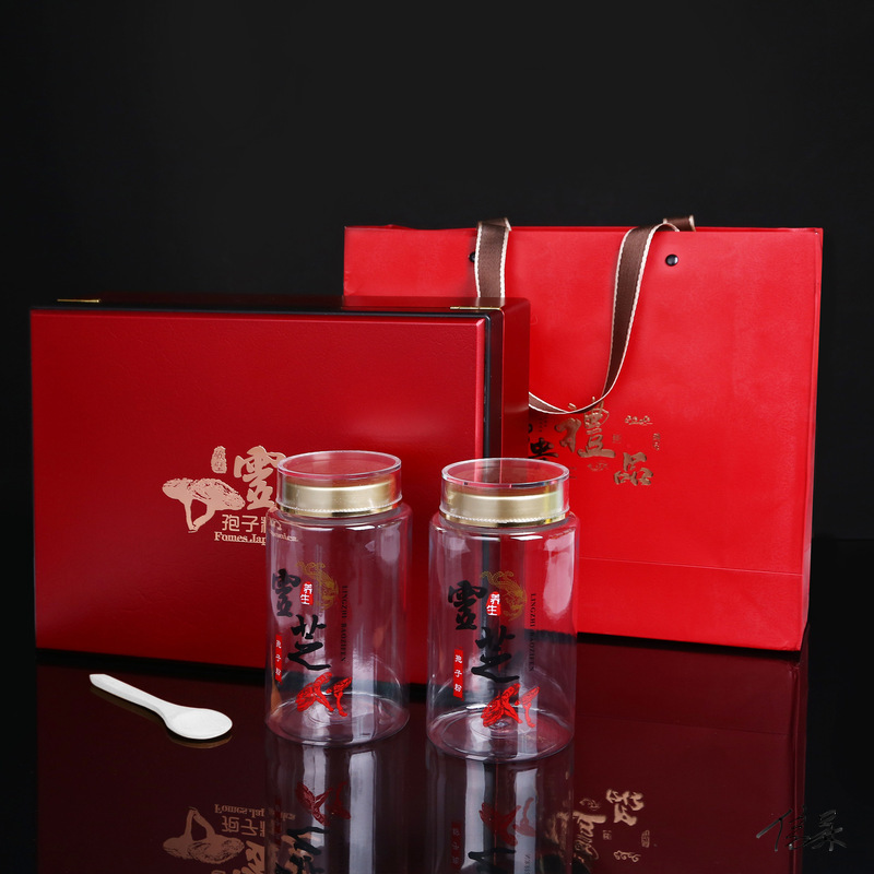 野生灵芝礼盒三七粉孢子粉西洋参名贵礼品盒切片铁皮石斛镂空木盒