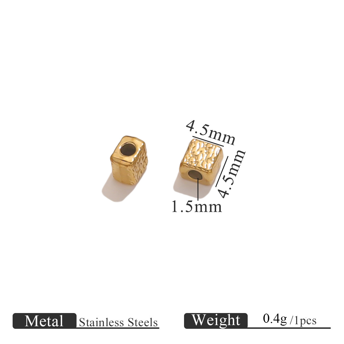 Geometric Pattern 1 Piece 304 Stainless Steel Geometric DIY Jewelry Accessories Beads Spacer Bars
