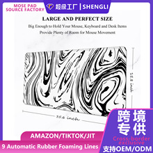 亚马逊跨境专供等高线超大鼠标垫纹理桌垫波浪电脑游戏键盘垫简约