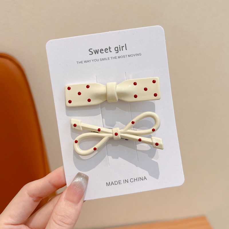 Niños dulces ondas puntos de arco pinzas de cabello 2024 nuevas niñas de estilo universal lindas laterales de cabello roto tarjetas de cabello marinas