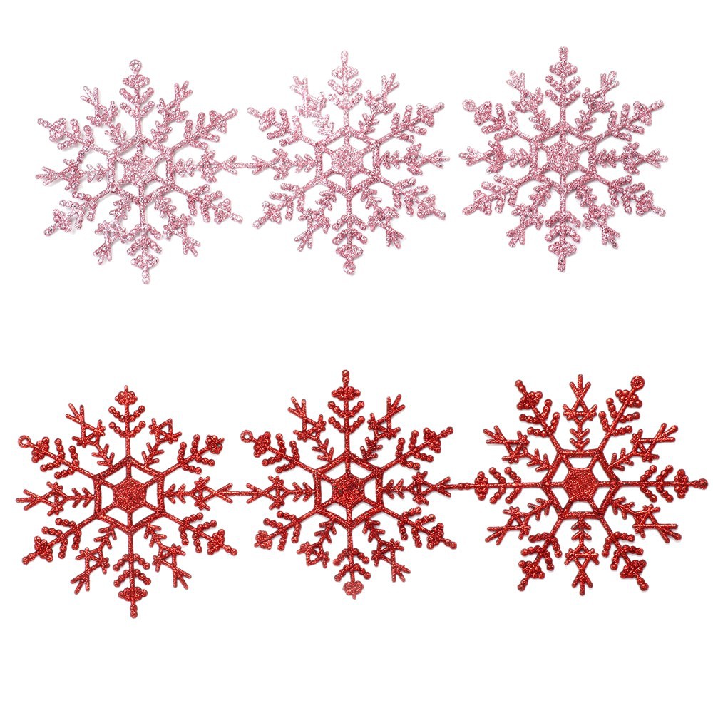 Navidad decoración de plástico hueco oro Navidad copo de nieve casa árbol de Navidad DIY colgante copo de nieve pieza adornos