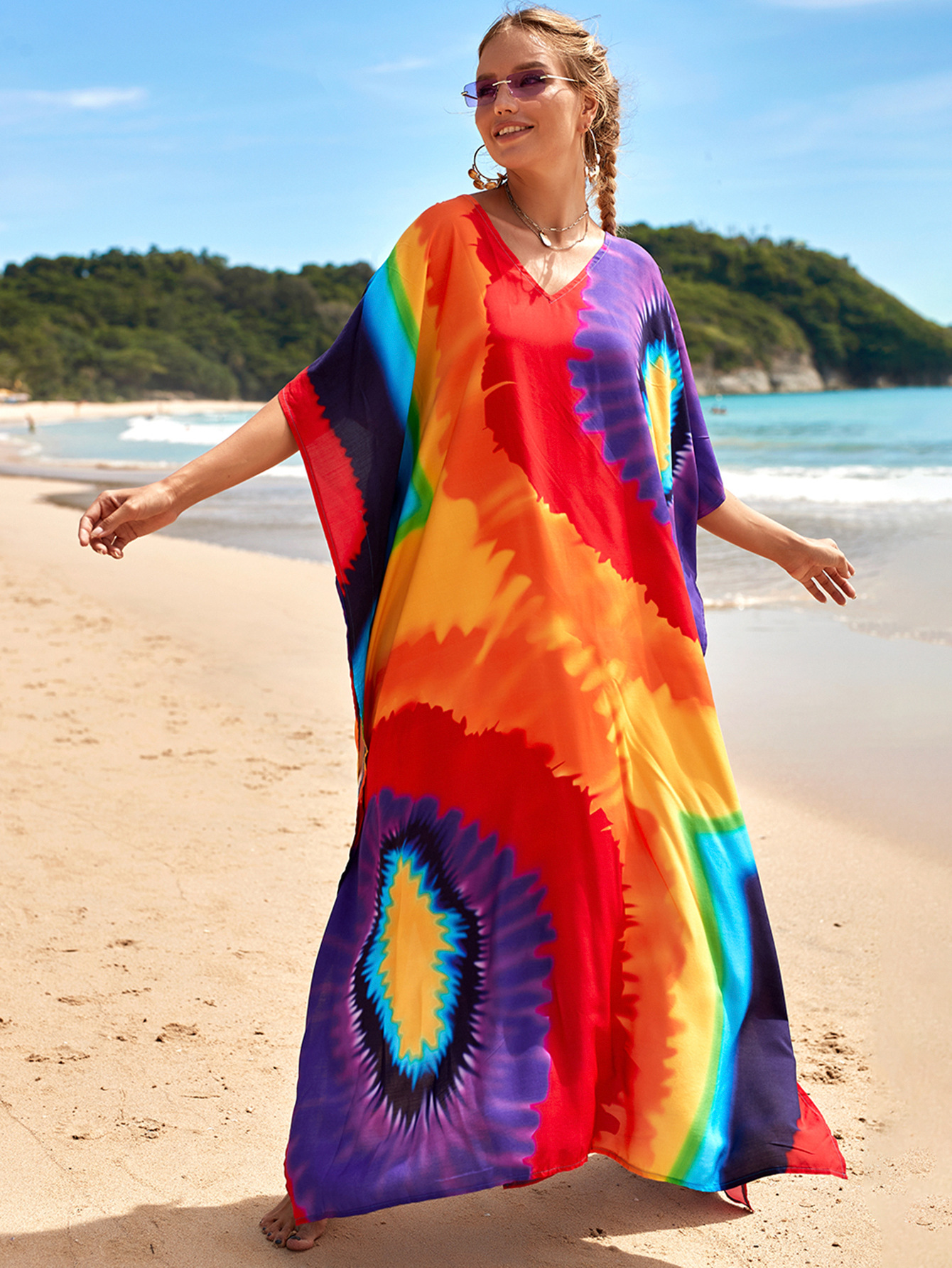 Women's Color Block Bohemian Cover Ups display picture 42