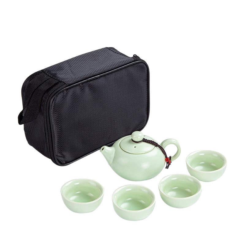 Фабрика прямое керамическое путешествие кунг-фу чайный сервиз портативный горшок из четырех чашек офисные бизнес-подарки логотип на заказ оптом