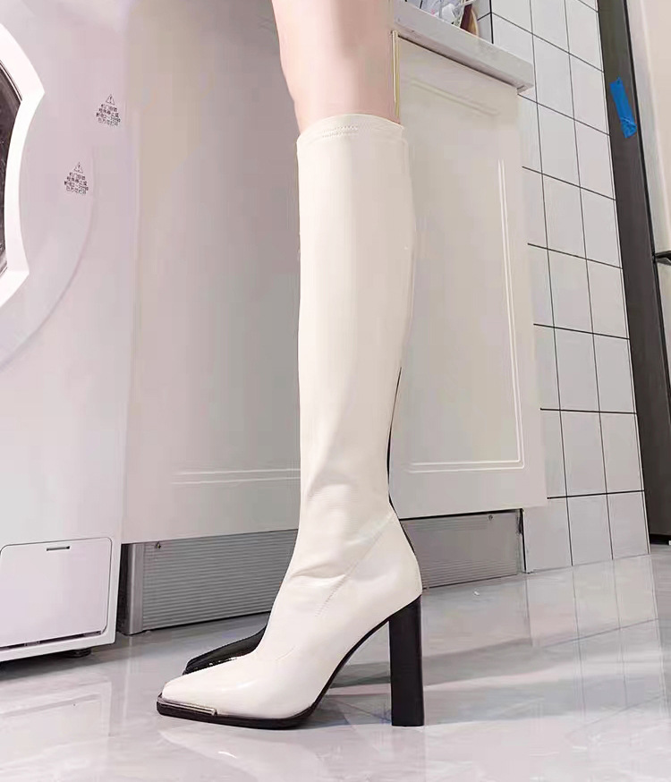 켄 롱 화이트 벨벳 안감 7cm