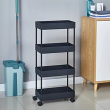 厨房台面移动小推车置物架卧室落地多层储物架卫生间用品创意收纳