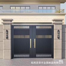 铝艺大门庭院铝合金大门经久耐用 大门农村自建房 厂家定制