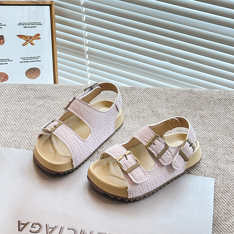 カジュアルで多用途なスカート付き女の子用 2025 夏ビーチビーチサンダルニッチレトロボーケンサンダル女性用|undefined