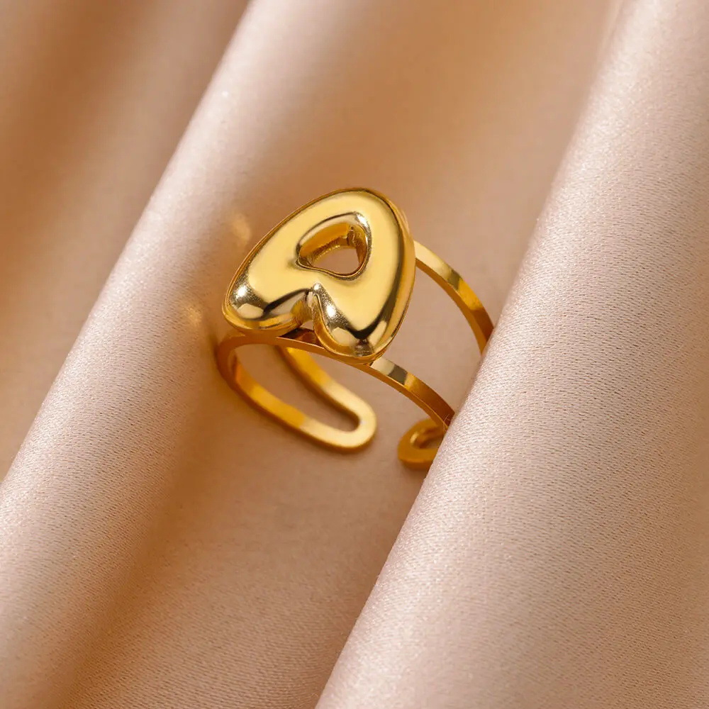 9g Weight 0.03µm-0.05µm Gold Plating Thickness PVD Coated Gold Plating Process Real Gold Plated Plating Material Stone-Free Inlay Material Open Rings Classification 1 Piece Quantity Casual, Daily Occasion 304 Stainless Steel Material Letter Pattern All Seasons Season Unisex Gender Simple Style Style Waterproof Non Tarnish, Plating Craft PVD Coated Real Gold Plated Letter 304 Stainless Steel Simple Style Waterproof Non Tarnish Open Rings 无