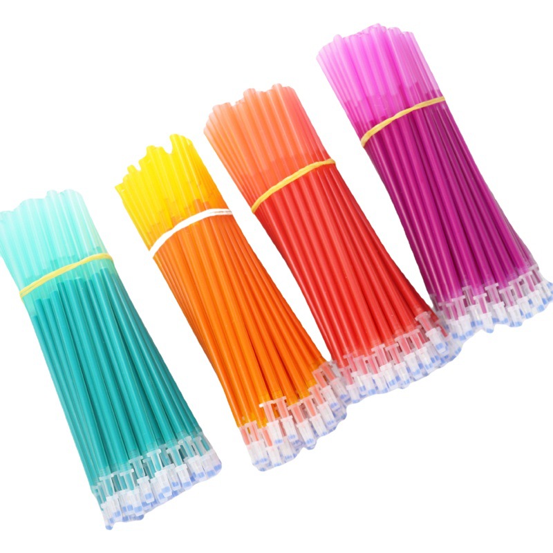 Erasable Pen Refills, Colorful Erasable Gel Pen Refills, 0.5mm, Ink Blue, Red, Crystal Blue, Green, Large Quantity, Good Quality