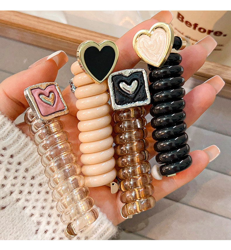 Women's Original Design Heart Shape Plastic Hair Tie display picture 3