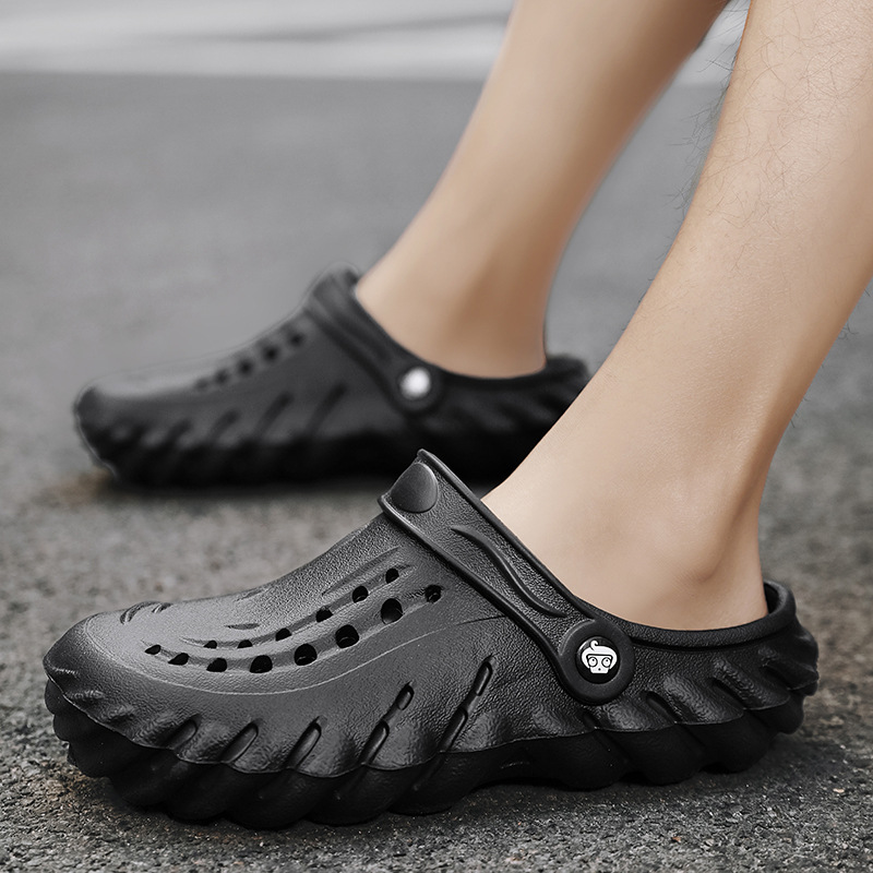 Pantuflas primavera y verano para hombres nuevos zapatos ligeros y resistentes al desgaste para interiores y exteriores Sandalias de playa de moda casuales para hombres