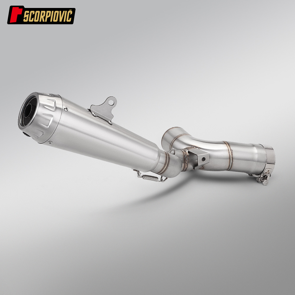 Motorcycle exhaust pipe suitable for DUKE125 250 390ADV stainless steel mid-section and tail-section silencer