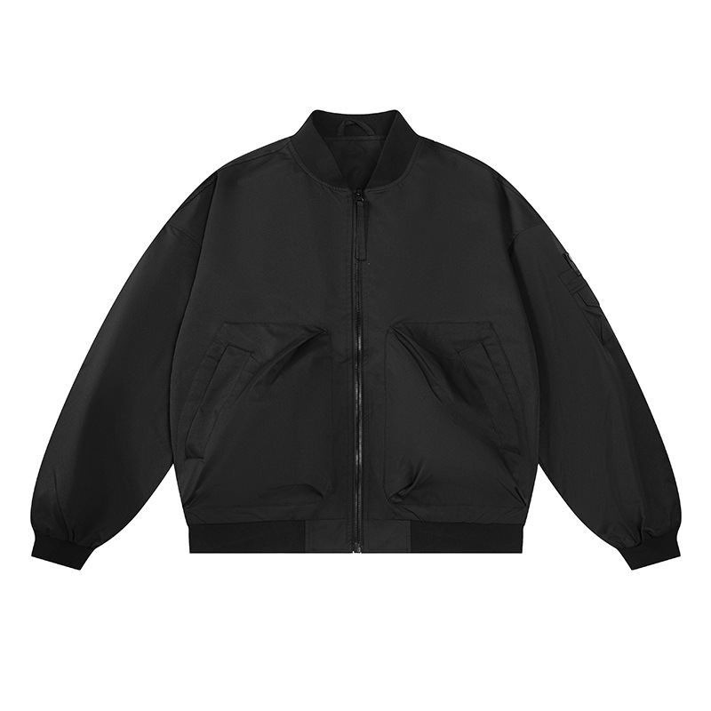 Chaqueta de invierno de hombre ligera de lujo de alto nivel de sensación de terciopelo herramienta chaqueta de béisbol transfronteriza chaqueta de piloto de terciopelo personalizada image 11