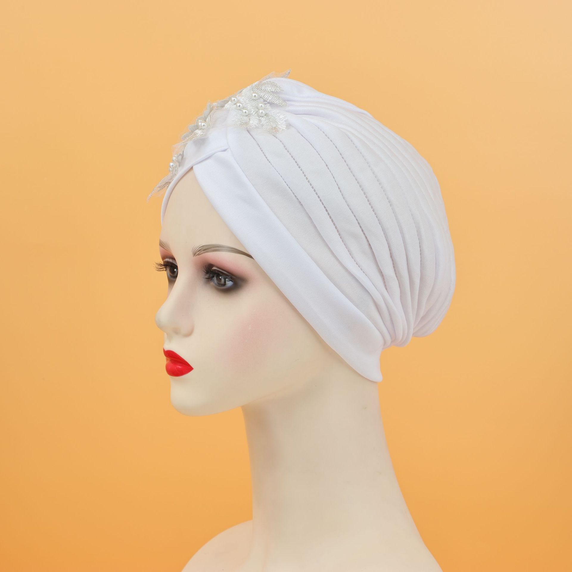 Cappello sciarpa testa di fiore appiccicoso tinta unita_voghion.com