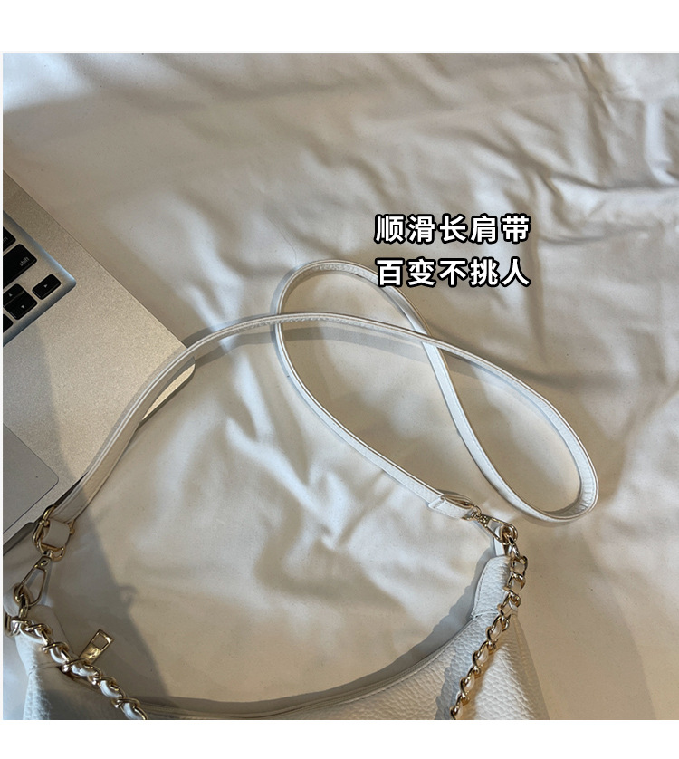 A niche, high-quality, large-capacity chain tote bag for women in the summer of 2025, a versatile and casual crossbody bag for students to commute to school Specification drawing