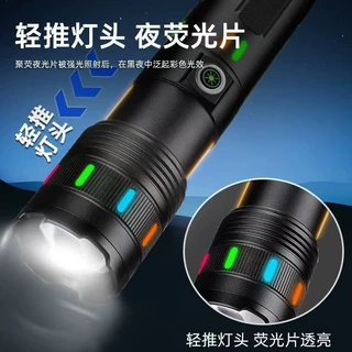 跨境爆款户外手电筒强光镭射炮长续航多功能铝合金迷你白激光手电