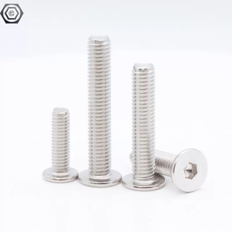 CM304不锈钢薄平头内六角机螺丝CM机牙螺栓扁平头螺丝
