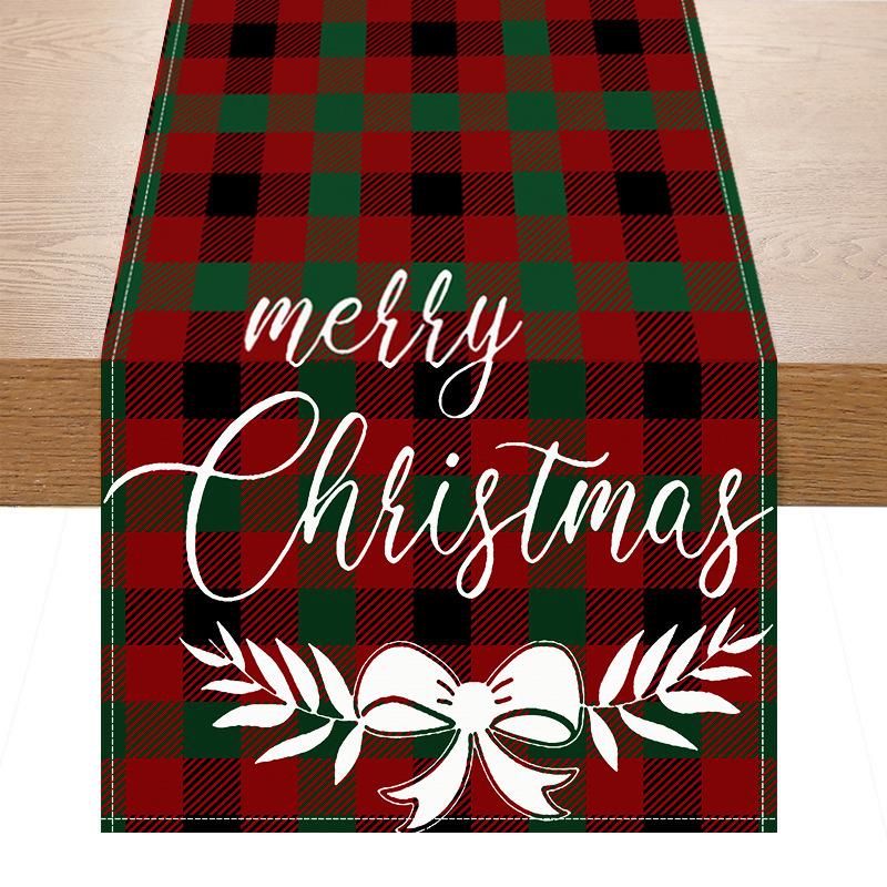 Amazon nueva bandera de mesa de Santa Claus blanca mesa de té de Navidad sala de estar dormitorio mesa de decoración de fondo