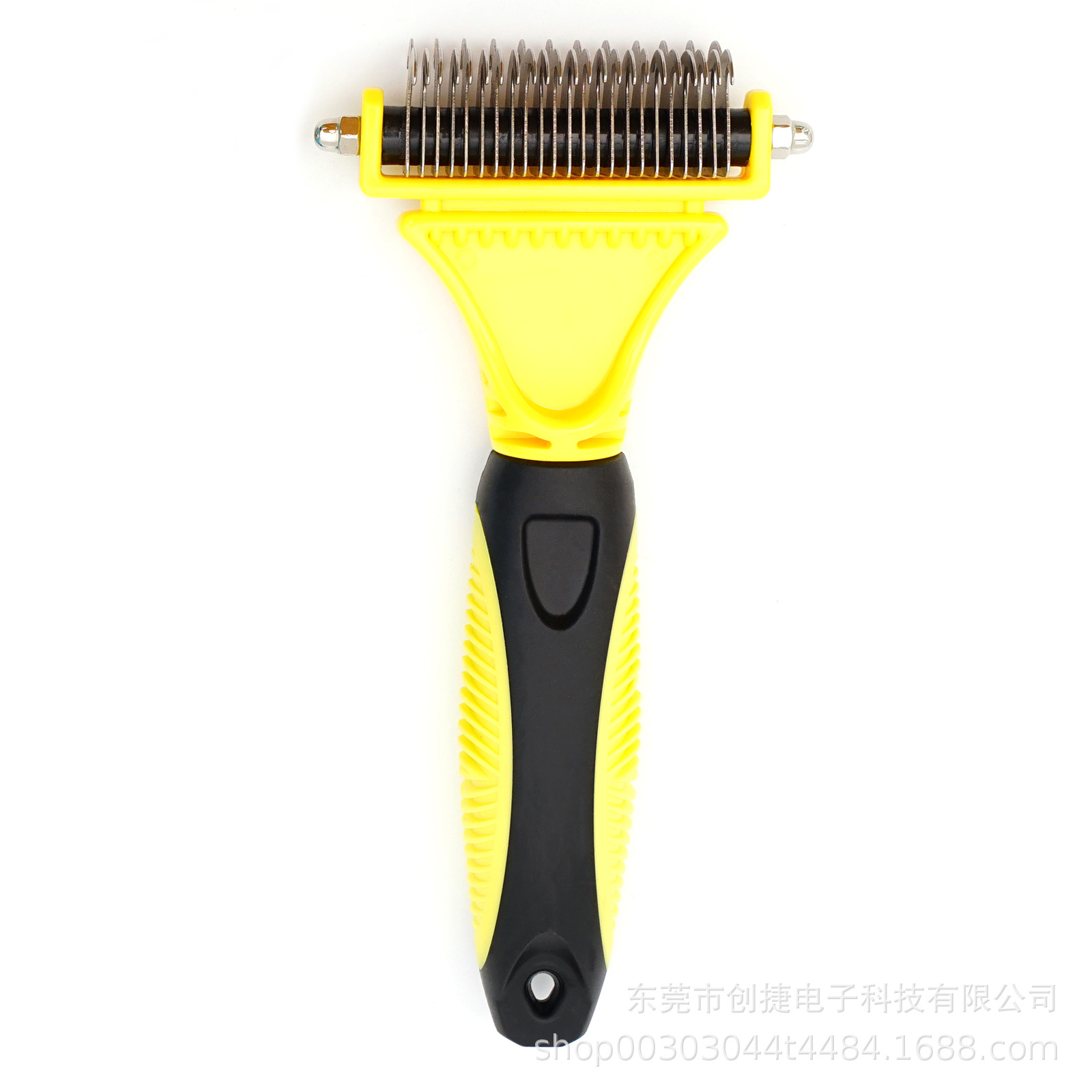 Peines personalizados para mascotas, gatos, perros, belleza especial, peines de acero inoxidable de doble cara, peluche de cabello de oro