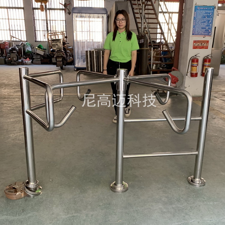 佛山不锈钢旋转门厂家供应单向十字半高转闸盐步超市景区栏杆辊匝