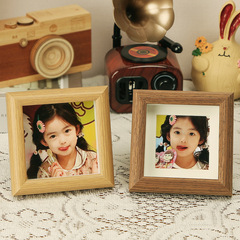 Mini square small photo frame table hollow three-dimensional wholesale couple photos 3.5 inch polaroid gift for children