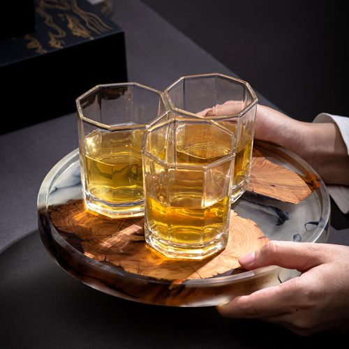 Zen Thuja ink dry tea tray wooden tray household insulation pad pot with resin simple multi-functional tea tray