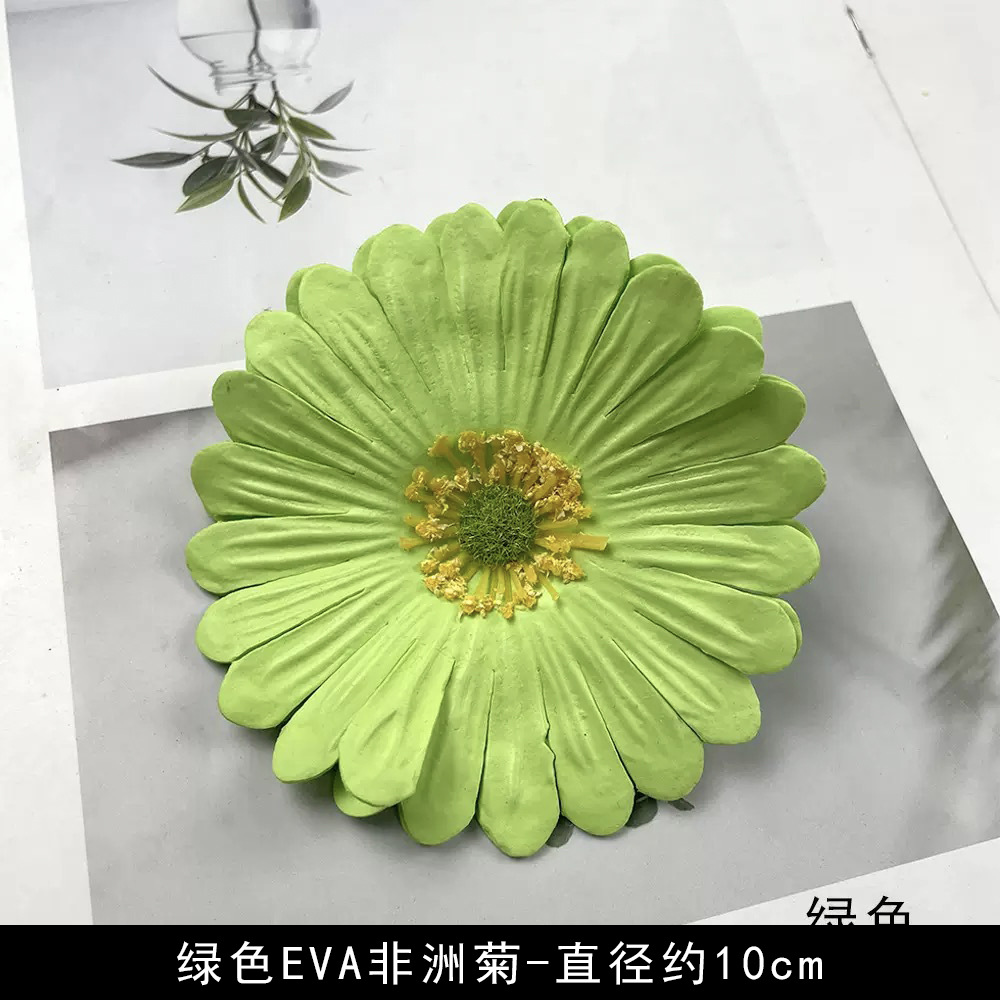 Simulación verde flor al por mayor flor falsa hecha a mano material pinza de flores accesorios de tocado de flor pequeña decoración del salón de bodas
