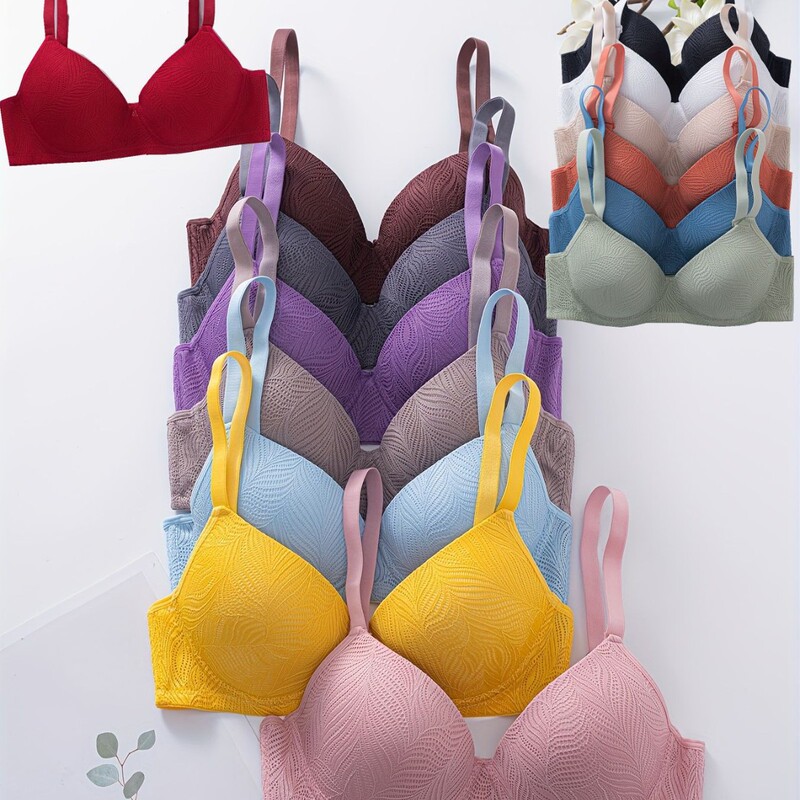 Cross-border French lace bra European and American plus size bra thin steel ring closed accessory milk gathered underwear manufacturers in stock Cross-border French lace bra European and American plus size bra thin steel ring closed accessory milk gathered underwear manufacturers in stock