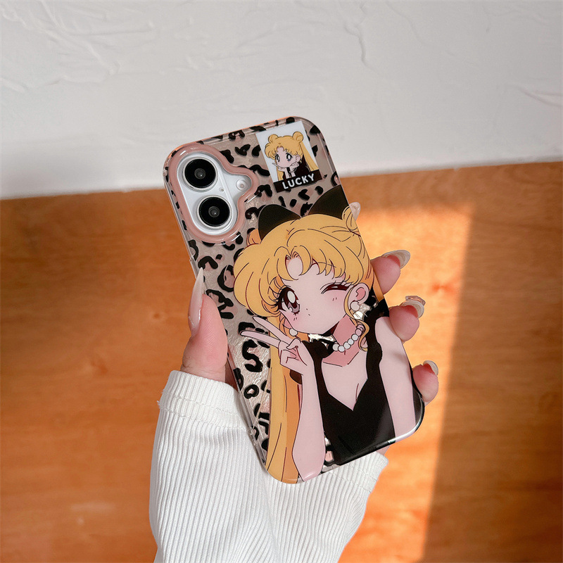 Beautiful Girl con estampado de leopardo de un solo caparazón