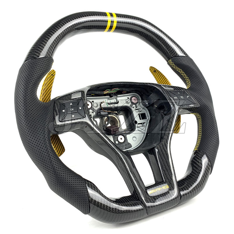 Suitable for Mercedes-Benz A45 W204 W212 W218 W116 C A GLC CLS-class steering wheel carbon fiber