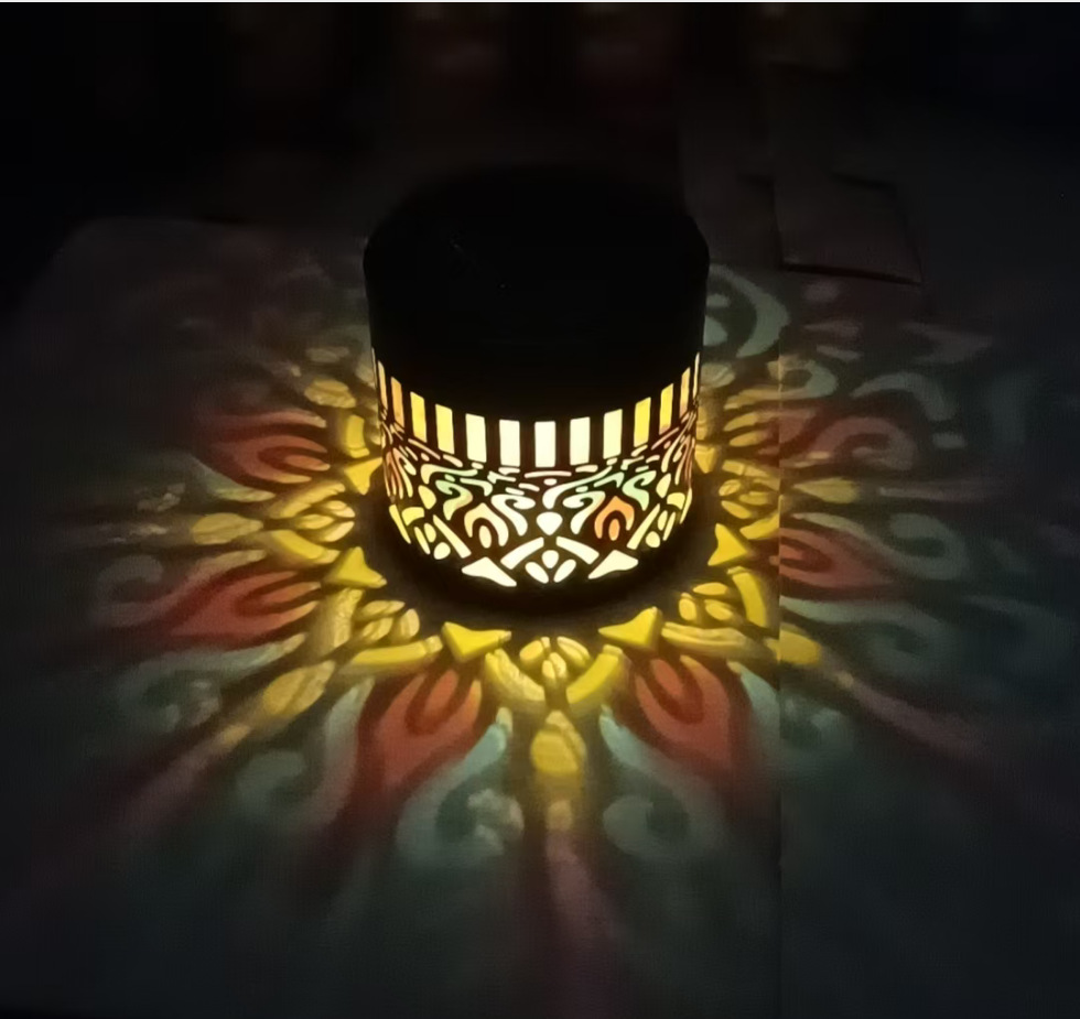 lámpara de pared solar al aire libre a prueba de agua condensador mandala patrón de inducción lámpara de jardín villa lámpara de pared de hierro forjado lámpara
