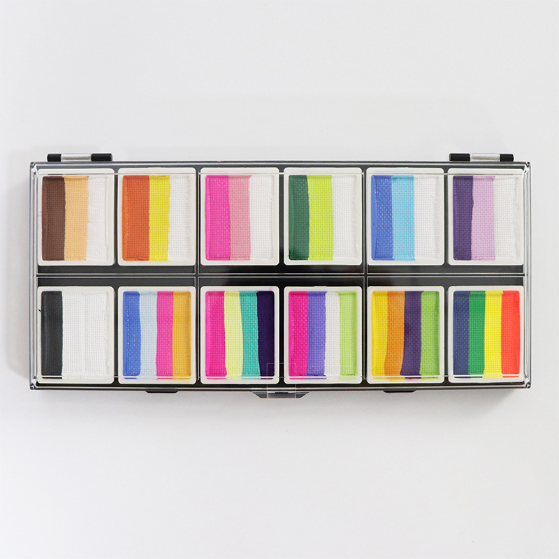 12 색 무지개 줄무늬 라이브