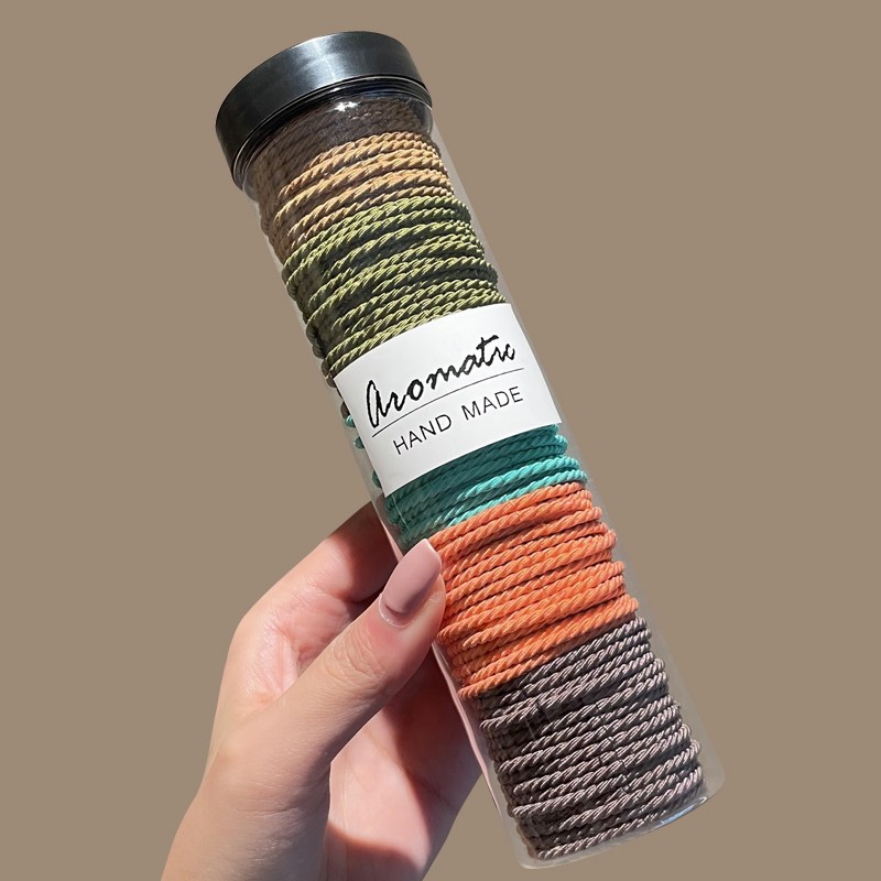 Cuerdas de cabello de color caramelo niñas no lastiman el cabello de correa de correa de correa de correa de cabello de cabello lindo para niños anillo de cabello de cuero image 19
