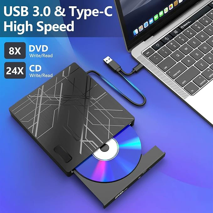 USB burner 7-in-1 multi-function Typec external desktop computer notebook external optical drive DVD burner