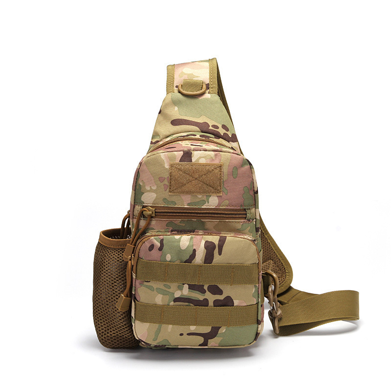 Bolsa de pecho militar, bolsa de pecho táctica, bolsa de pecho de hervidor de agua, bolsa de pecho de camuflaje deportivo multifuncional de ciclismo oblicuo