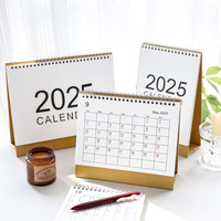 Lịch để bàn 2025 Lịch đơn giản Notepad Lịch tháng phong cách ins Lịch làm việc văn phòng thường niên Lịch để bàn cổ điển bán buôn