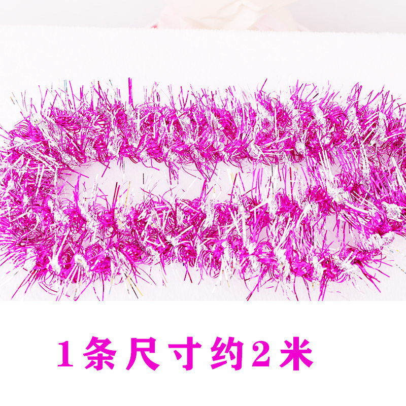 Venta directa de fábrica Festival celebración decoración doble dragón color raya lana raya Navidad cumpleaños diseño guirnalda color raya 2 M