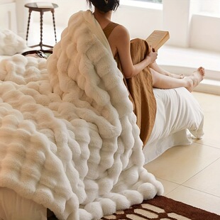 S 91091 Tuscan Plush Bubble Fleece Blanket �|��ë̺ �羳��