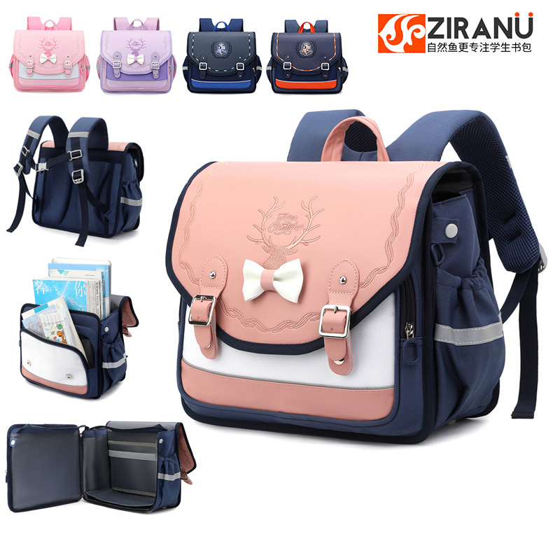 Peces naturales 2023 verano nuevo estilo ins mochila horizontal Grado 1 A Grado 6 niños y niñas protección de la columna vertebral reducción de la carga