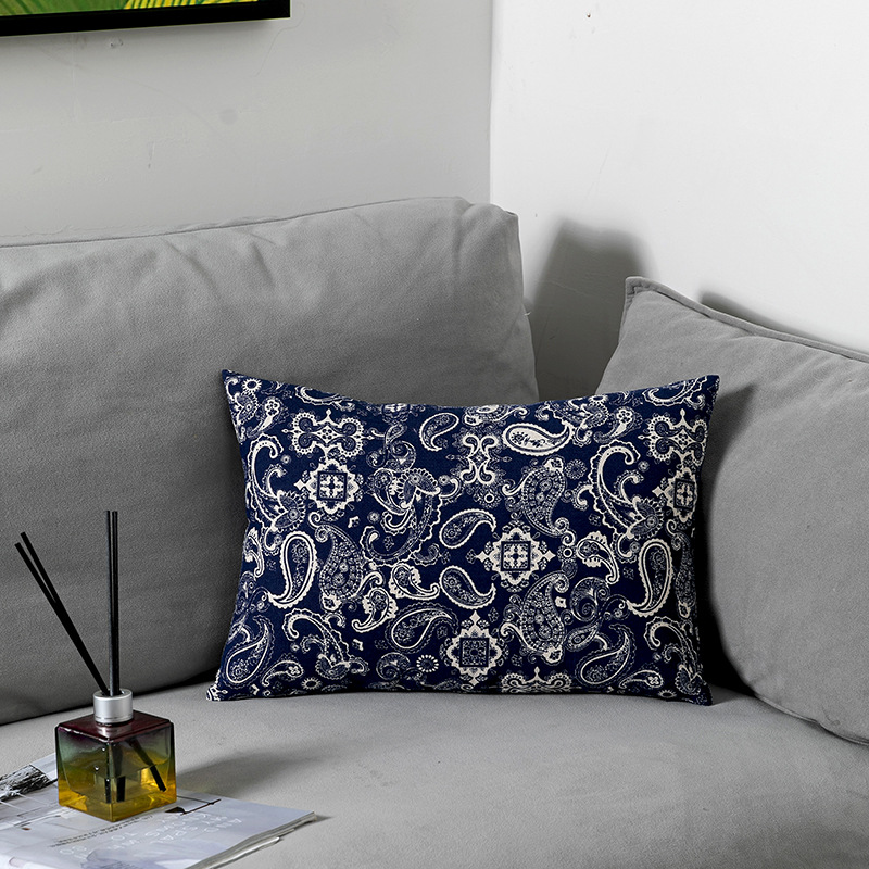 Funda de cojín con estampado doble cara estilo rústico para sofá_voghion.com
