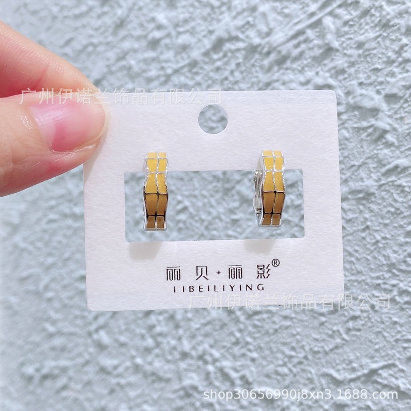 丽银/丽贝丽影甜美可爱闺蜜少女韩版气质滴胶红色蝴蝶结新款耳饰|undefined