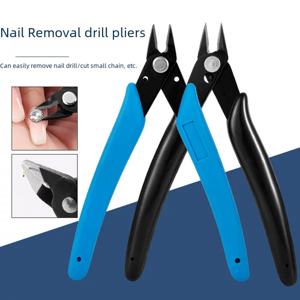 Nail Art Tools: Nail Removal Pliers, Drill Cutting Pliers, Drill Removal Pliers, Metal Scissors, Drill Removal Pliers, Dried Flower Nail Art Materials