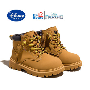 Disney Disney Kidsren's Shoes Boys' Boots 2025 Winter New Velvet Short Boots Girls' Rhubarb Boots