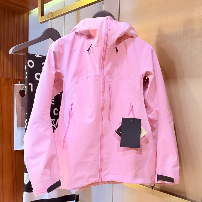 [Customizable Logo] Taizhou Niaojia Beta Sv Tide Pink Hard Shell Warm Outdoor Cold-Proof Jacket