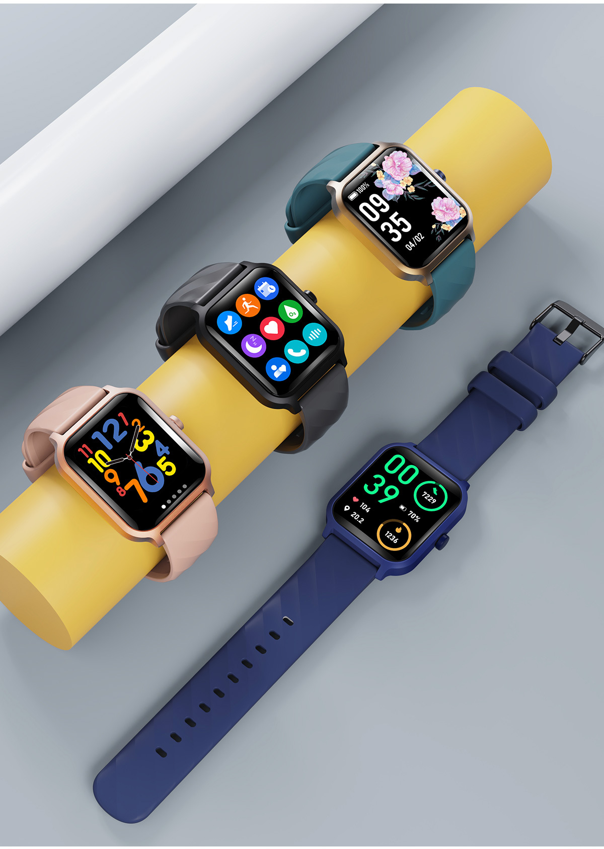 Smart Watch With Bluetooth Calling Heart Rate And Oxygen Tracking_voghion.com