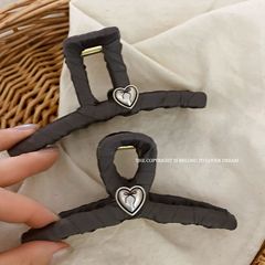 韓国insの新しい愛の蝶結びの質感の布芸のヘアピンの甘いクールなファッションはサメを挟んで髪飾りを挟みます。