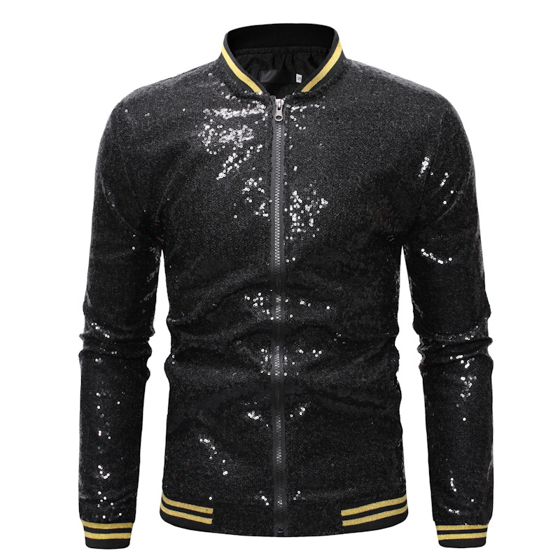 Men's Jacket Stand Collar Contrast Colour Winter Autumn Style_voghion.com